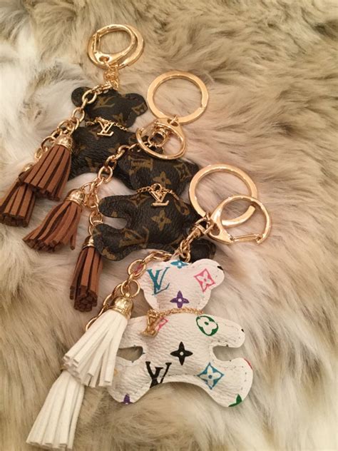 keychain lanyard louis vuitton|Louis Vuitton teddy bear keychain.